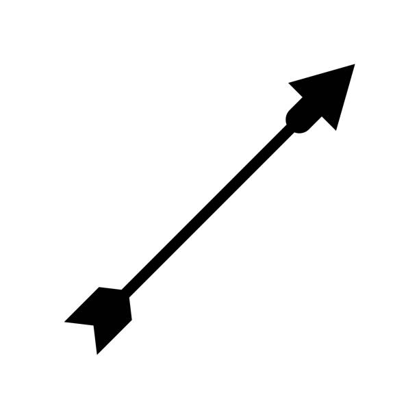 Bow and arrow refill icon. Vector. Bow and arrow refill icon. Editable vector. archery range stock illustrations
