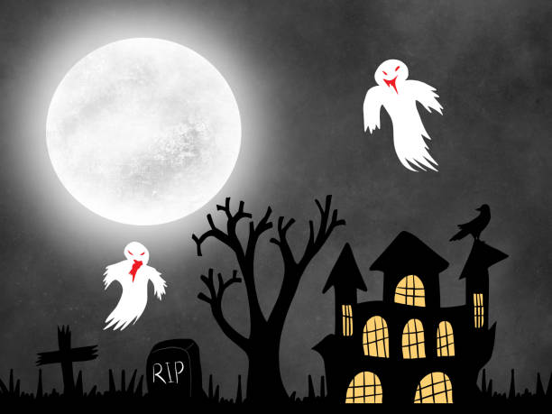 istock Halloween Moonlight Background Illustration. Halloween Silhouette Background. Spooky Halloween Background Illustration. Horror Halloween Background. Scary Halloween Background 1690201291