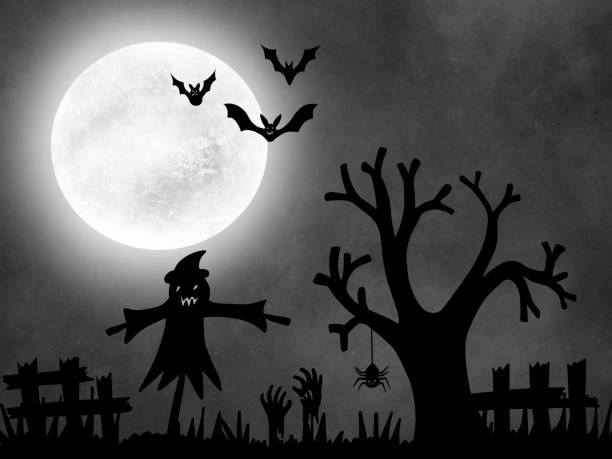 istock Halloween Moonlight Background Illustration. Halloween Silhouette Background. Spooky Halloween Background Illustration. Horror Halloween Background. Scary Halloween Background 1690201804