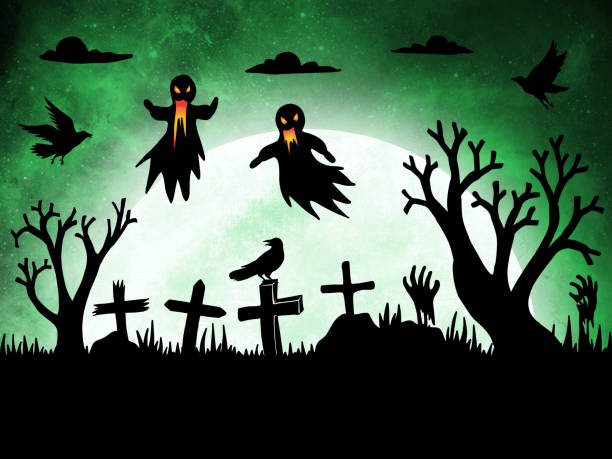 istock Halloween Moonlight Background Illustration. Halloween Silhouette Background. Spooky Halloween Background Illustration. Horror Halloween Background. Scary Halloween Background 1690204635
