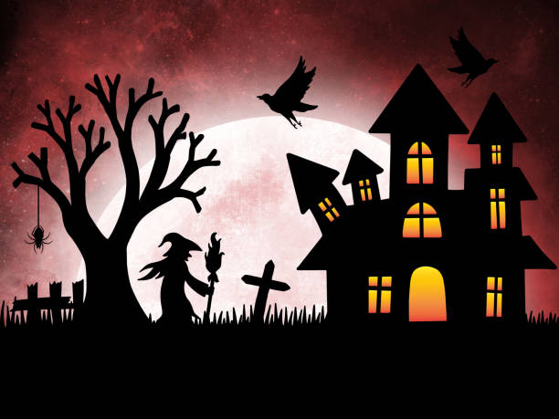 istock Halloween Moonlight Background Illustration. Halloween Silhouette Background. Spooky Halloween Background Illustration. Horror Halloween Background. Scary Halloween Background 1690205737