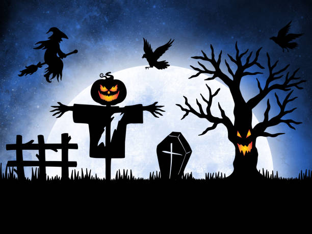 istock Halloween Moonlight Background Illustration. Halloween Silhouette Background. Spooky Halloween Background Illustration. Horror Halloween Background. Scary Halloween Background 1690208908