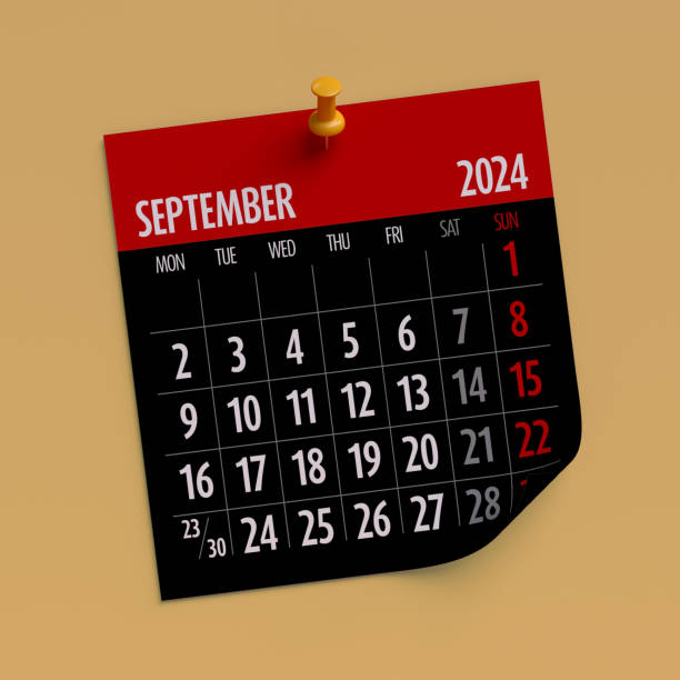 istock September 2024 - Calendar. Isolated on Orange Background. 3D Illustration 1690223654