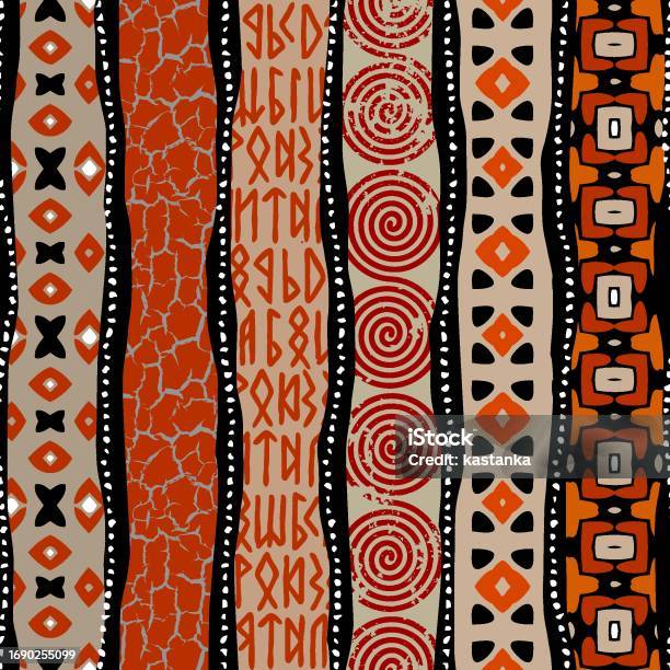 Ethinic Pattern Red Vector Red Ethnic Tribal Pattern Seamless Art Image Stock Illustration ...