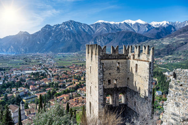 Arco Castle located in Arco, Trento province, Italy - fotografia de stock