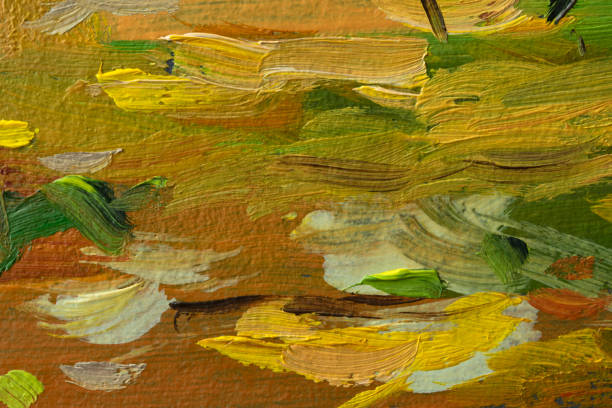 istock Yellow-green abstract background painting. 1690326466