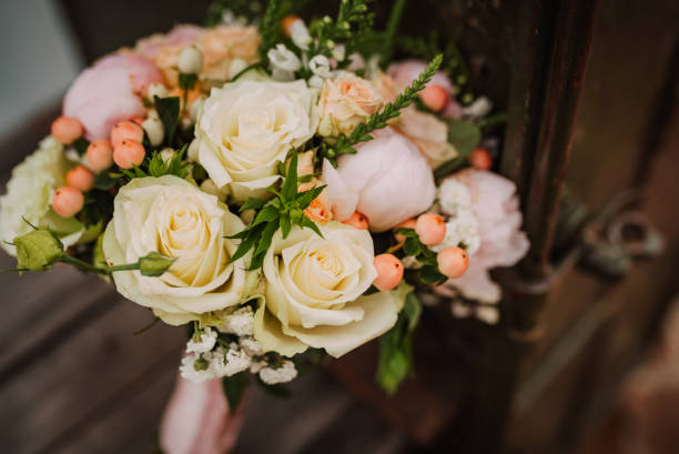 istock Wedding bouquet made of roses close up 1690367707