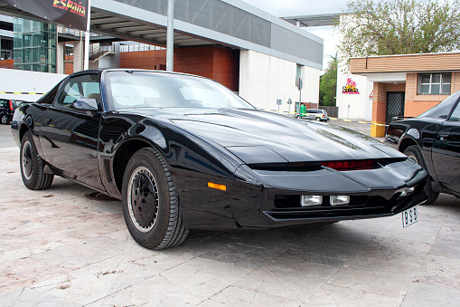Famous KITT car from the 80s series. The kit includes a control panel with lights and sounds, a personalized steering wheel, a voice recognition system and an antenna that communicates with a mobile application. With this kit, you can feel like Michael Knight and live incredible adventures with your smart car. Talaver de la Reina, Provincia de Toledo, Castilla La Mancha, Spain. 04/27/2013