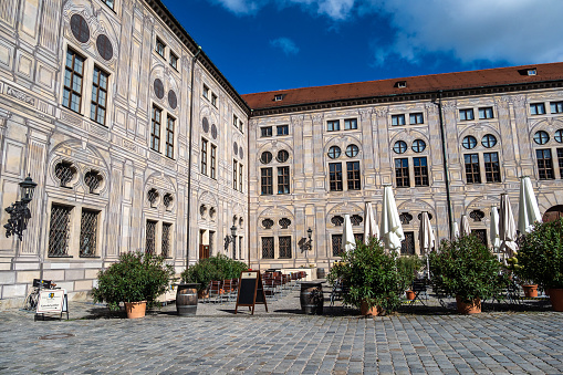 Munich, Germany - Sep 19, 2023: Munich Residence or Munchen Residenz is the former royal palace in Munich, Bavaria, Germany