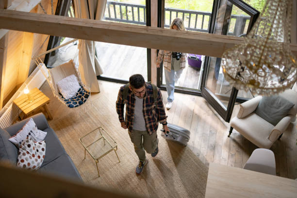 istock Above view of arriving at vacation villa! 1690460061