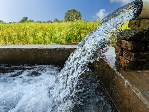 Solar powered water turbine for irrigation in the agricultural field