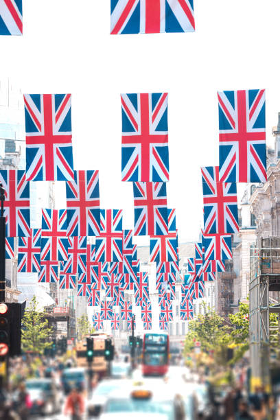 istock London decorated with plenty of Union Flags 1690518850