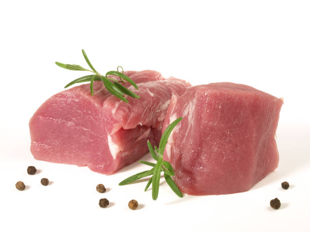 istock Pork Meat - Fillet Pieces on white Background - Isolated 1690519021
