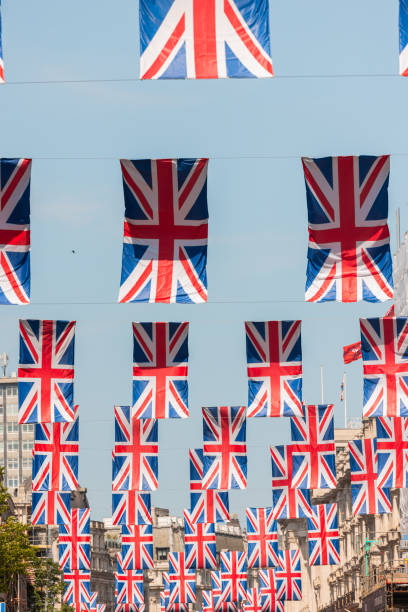 istock London decorated with plenty of Union Flags 1690519094