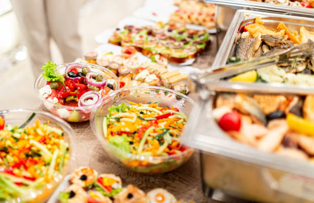 istock Buffet table with different salads. Hotel dinning room. All inclusive concept 1690568586