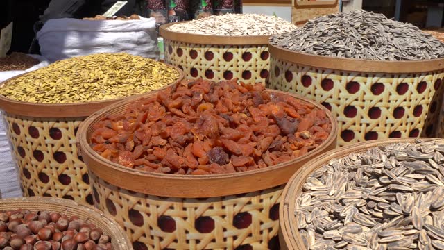 Spices At The Grand Bazaar In Malatya stock video
Food, apricot, walnut, 4K Resolution, Alley, Bazaar Market