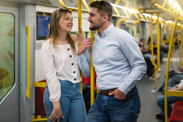 istock Happy couple in a subway 1690576600