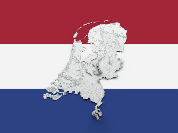 Country outline, borders and flag, with the world in the background.