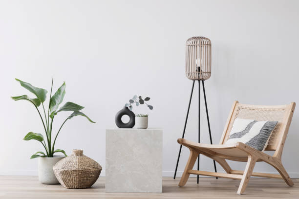 istock Interior design. Chair in a living room with empty space 1690604880