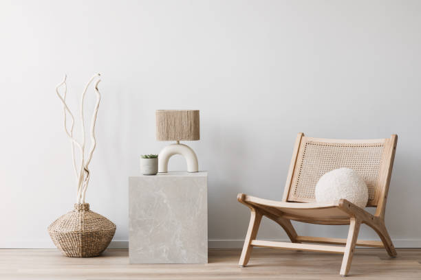 istock Interior design. Sofa in a living room with empty space 1690605479