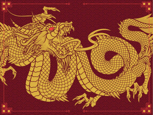 istock Oriental Asian golden dragon zodiac sign. 1690621359