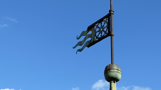 Old Town Church Flag Steeple