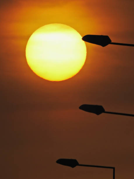 Sun at Sunset stock photo