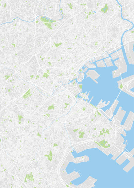City map Yokohama, color detailed plan, vector illustration City map Yokohama, color detailed plan, vector illustration kanagawa prefecture stock illustrations