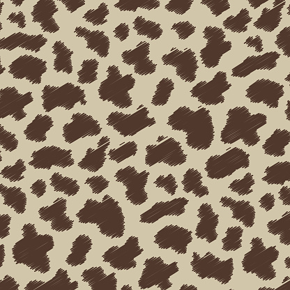 Seamless Leopard Pattern Background Vector Design.