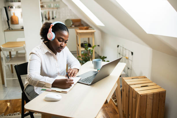 istock Young Latin American woman planning her online work 1690821509