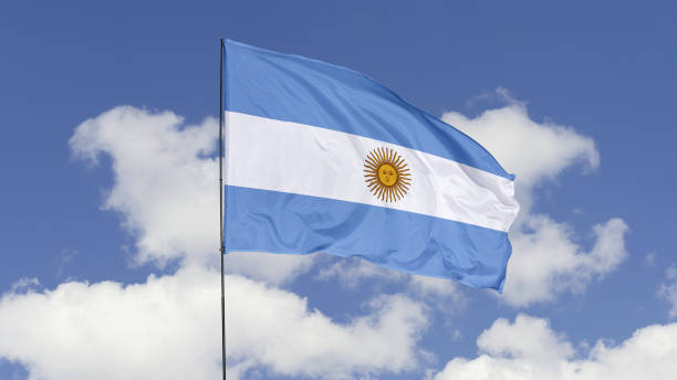 istock Argentina Flag is Waving Against in the Sky. 1690833704