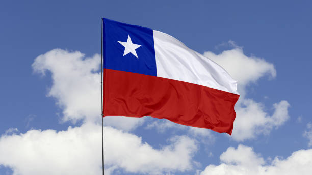istock Chile Flag is Waving Against in the Sky. 1690834884