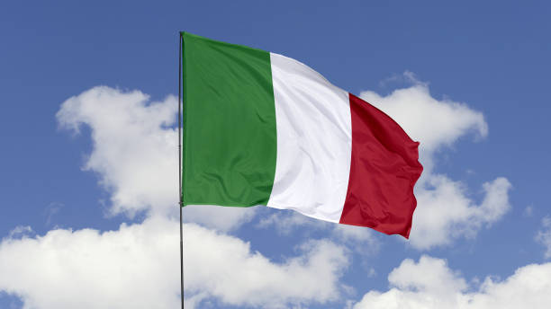 istock Italy Flag is Waving Against in the Sky. 1690837584
