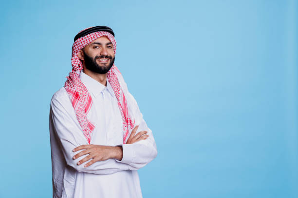 istock Muslim man in islamic clothes portrait 1690856542