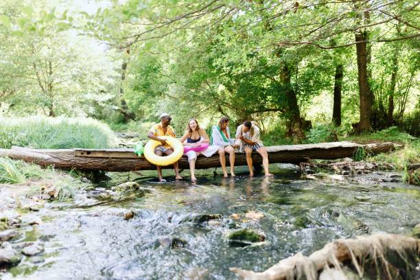 istock Friends sitting in nature and having fun 1690858774