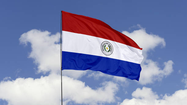 istock Paraguay Flag is Waving Against in the Sky. 1690859297