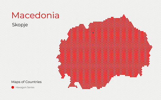 Modern Maps of Countries. Southern Europe, Hexagon Series.