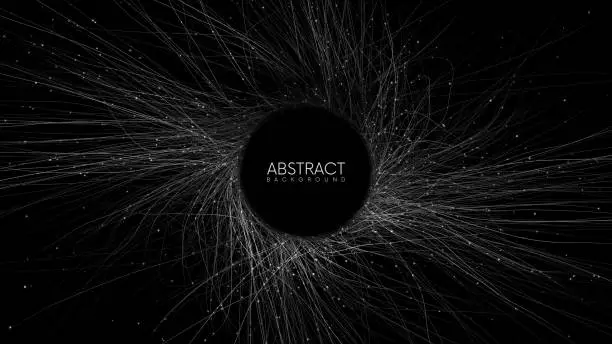 Vector illustration of Abstract futuristic black vector background