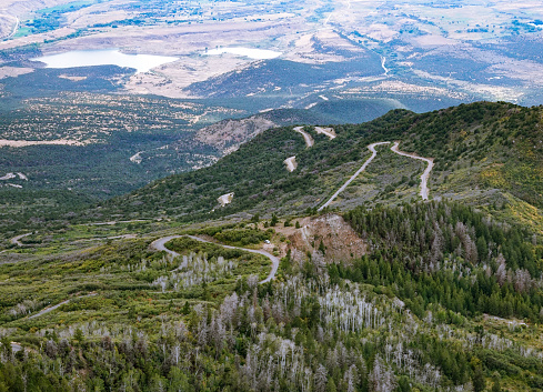 View from Grand Mesa, Colorado to the surrounding forest below.