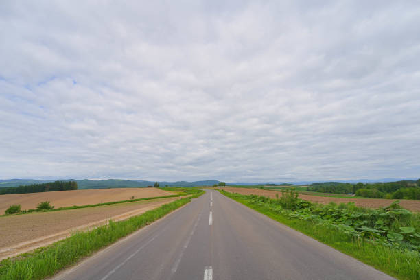 View of country farm of Biei ton