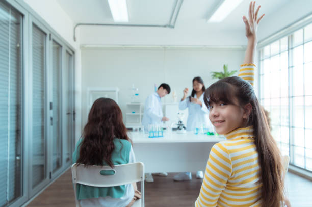 istock In the science classroom, an Asian child scientist experimenting with scientific formulas with chemicals 1690921053