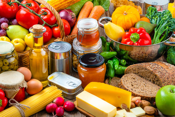 istock Different types of healthy food 1690923221