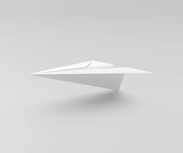 istock 3d Paper plane isolated on grey background 3d illustration. 1690928963