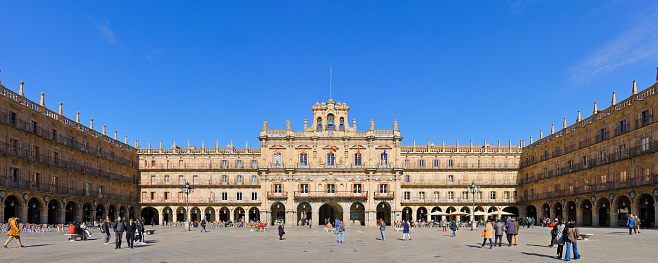 Daytime view of Plaza Mayor (salamanca, Spain).