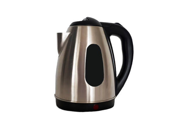 istock Electric kettle isolated on white background with clipping path or make selection. Stainless steel or Aluminum object to make hot water. Boiler device 1690933833