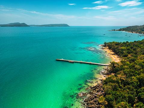 Koh Rong is an island in the Sihanoukville Province of Cambodia\nKoh Rong island from above