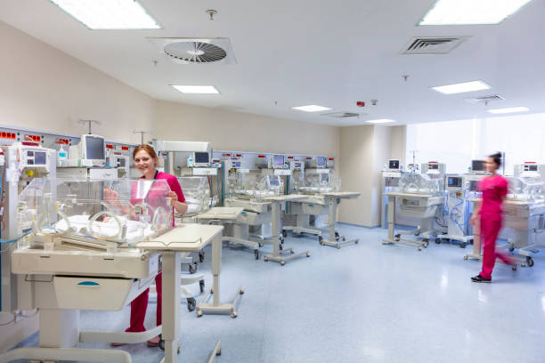 istock Babies and nurse in a special baby care unit. 1690939196