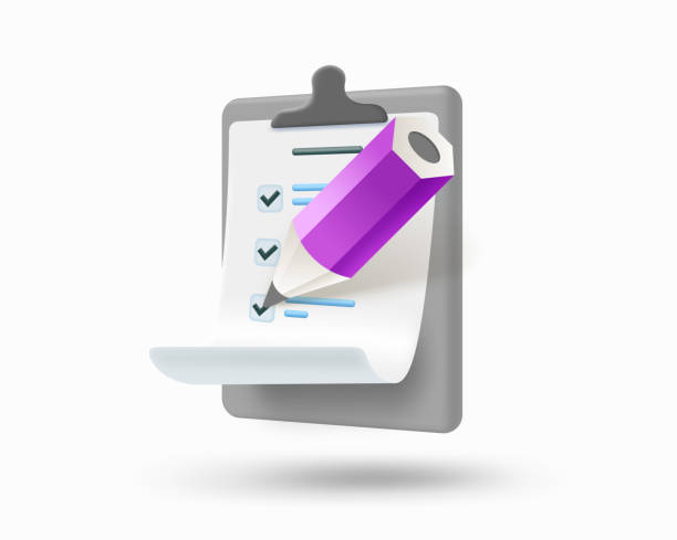 istock Clipboard with pencil isolated on white background. Business agenda concept.3d vecror illustration 1690944958