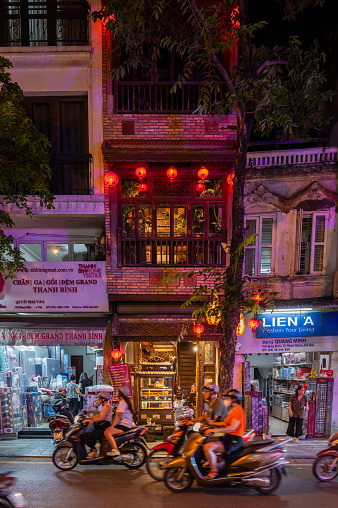 A Chinese restaurant in the old town of Hanoi