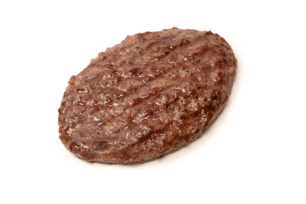 istock Cutlet with a minced beef isolated on a white background. 1690984038